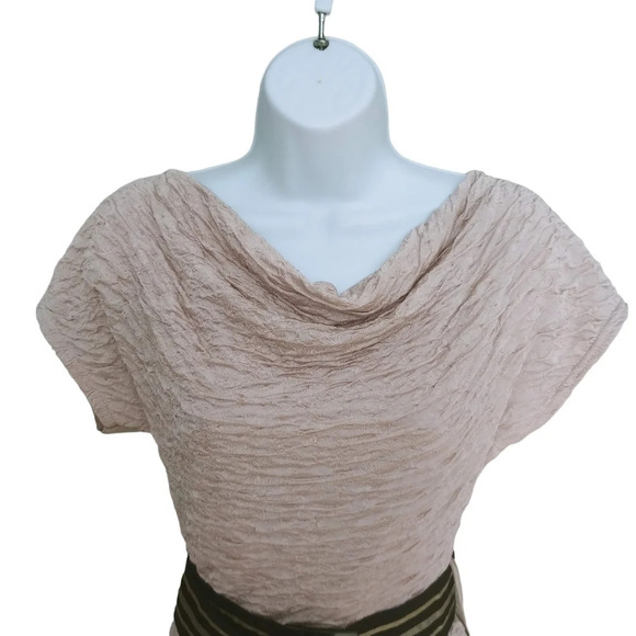 Top Site Paris Ruched Mini Dress with Belt Tan - Picture 2 of 8